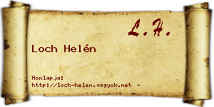 Loch Helén névjegykártya